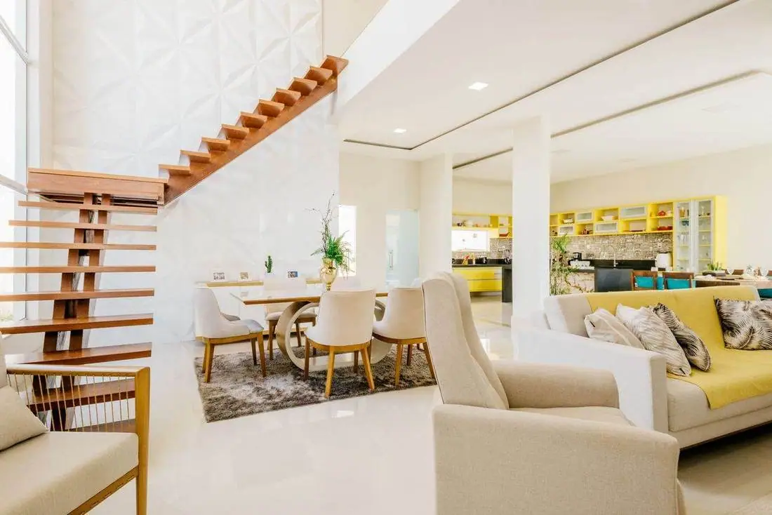 Modern salon ve mutfak